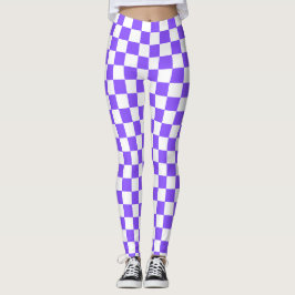 Legging Classic visual purple checkerboard 