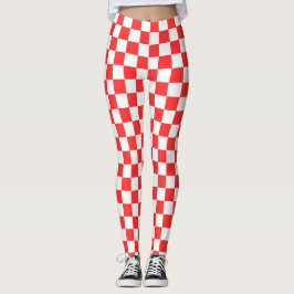 Legging Classic visual red checkerboard 