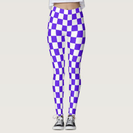 Legging Classic visual violet checkerboard 