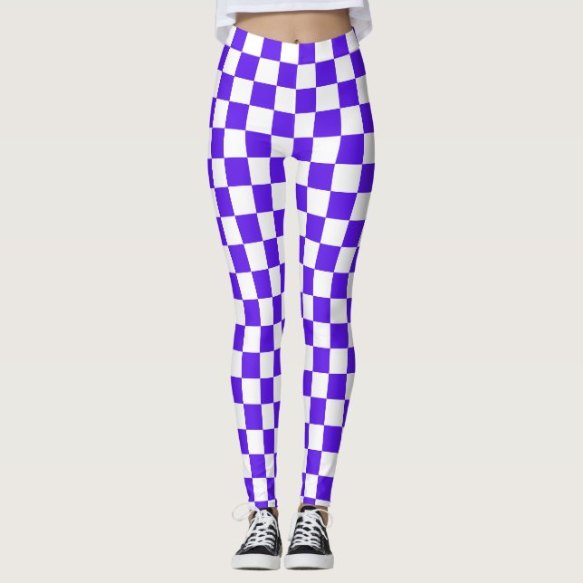 Legging Classic visual violet checkerboard  (Frente)