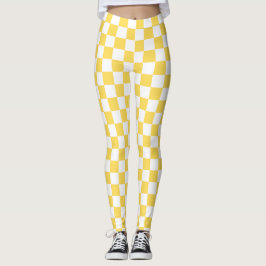 Legging Classic visual yellow checkerboard 