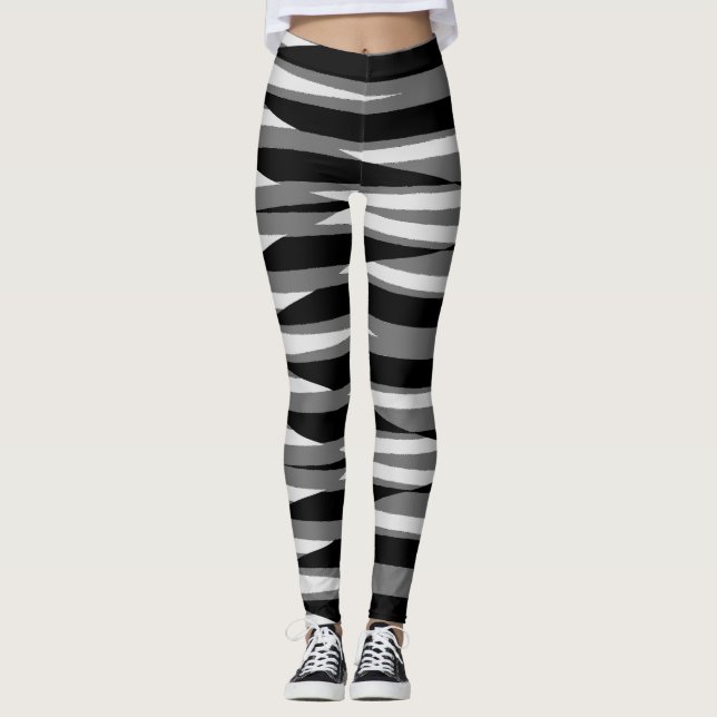 Legging Clássico branco preto vibrante "Ratti_Creative_Art (Frente)