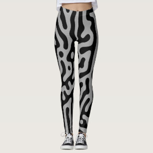Legging Clássico Cinza e Preto Moderno