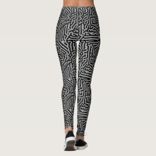 Legging Clássico Cinza e Preto Moderno
