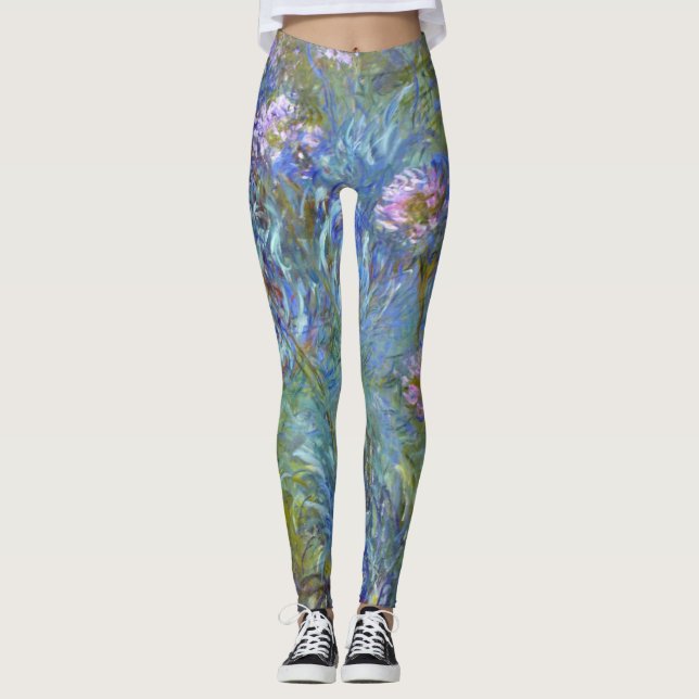 Legging Claude Monet Agapanthus Fine Art Floral GalleryHD (Frente)