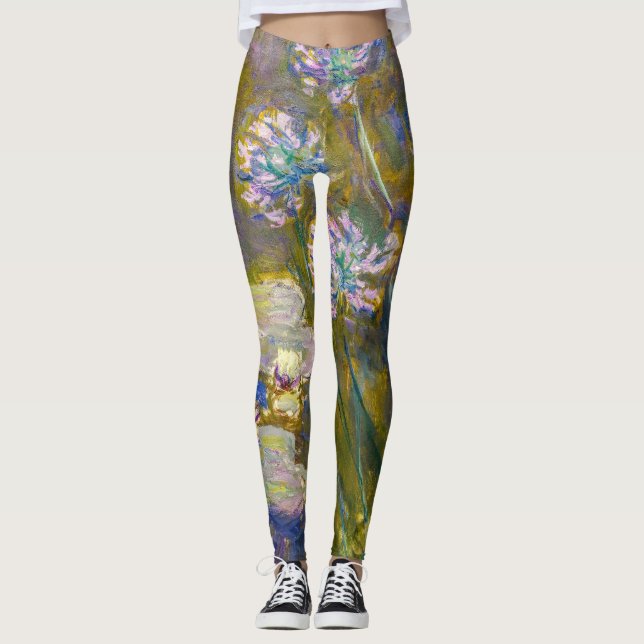 Legging Claude Monet - Lírios e Agapanthus (Frente)