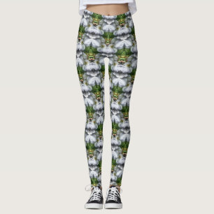Legging Clematis Flower Nature Abstrato Patterno