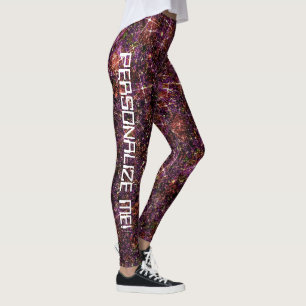 Legging CLIENTE de Glitter de Galáxia Subatômica de Quarto