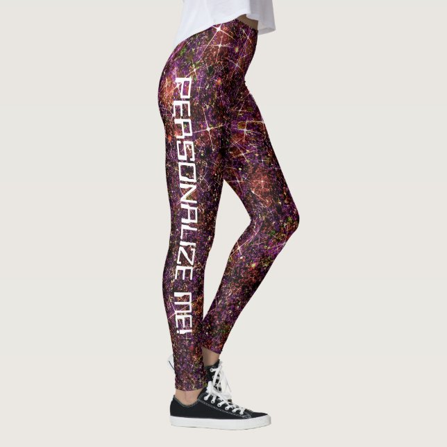 Legging CLIENTE de Glitter de Galáxia Subatômica de Quarto (Direita)