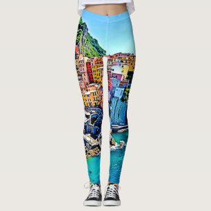Legging Cliffside Dreams: Cores de Manarola
