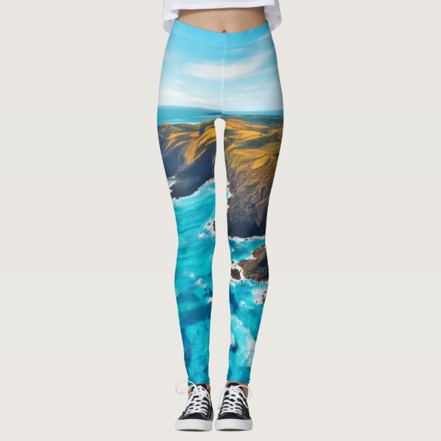 Legging Clipes Oceânicos: Curta Selvagem (Frente)