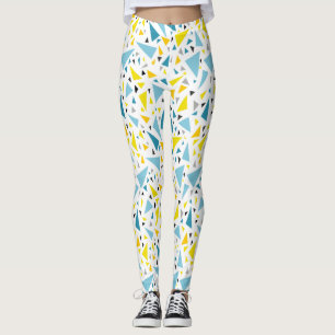 Legging Clique no design favorito Triângulo amarelo e azul