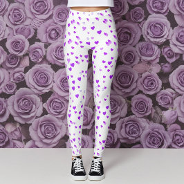 Legging Cluster com Coração Roxo