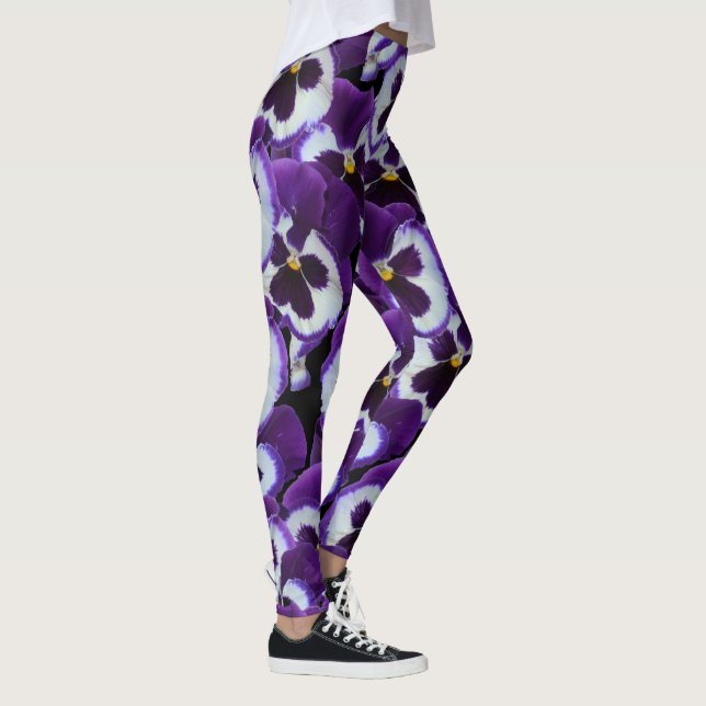 Legging Clusters de Panteras Brancas Roxas: Graça Harmonio (Direita)
