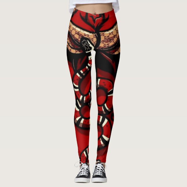 Legging Cobra de Bolo de Veludo Vermelho (Frente)