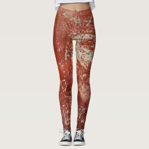 Legging Cobre Velho: Textura Metálica Viva.