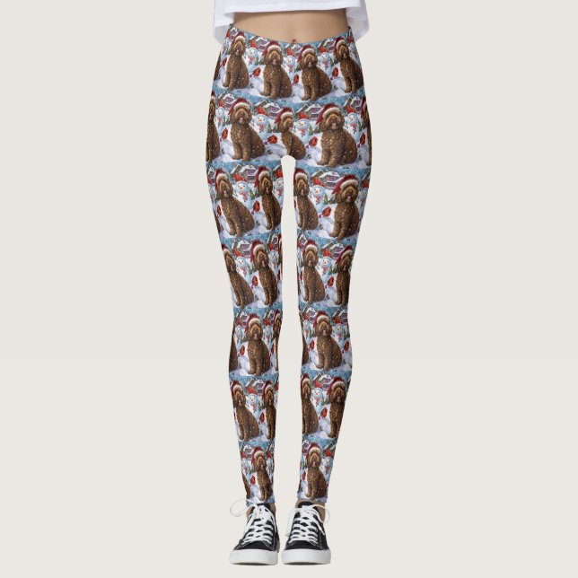 Legging Cockapoo Winter Wonderland Natal Joy (Frente)