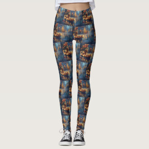 Legging Cocker Spaniel Viagem Festiva de Natal