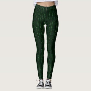 Legging Código de Matriz em Cascata