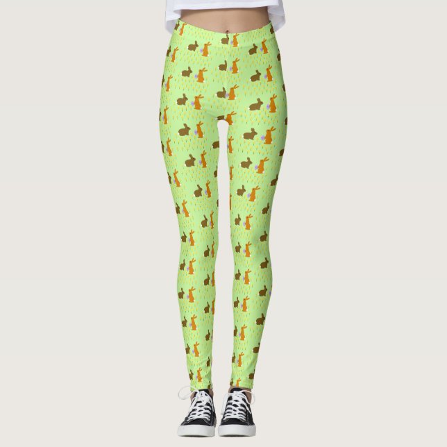 Legging Coelhinhos de Páscoa e Daffodils (Frente)