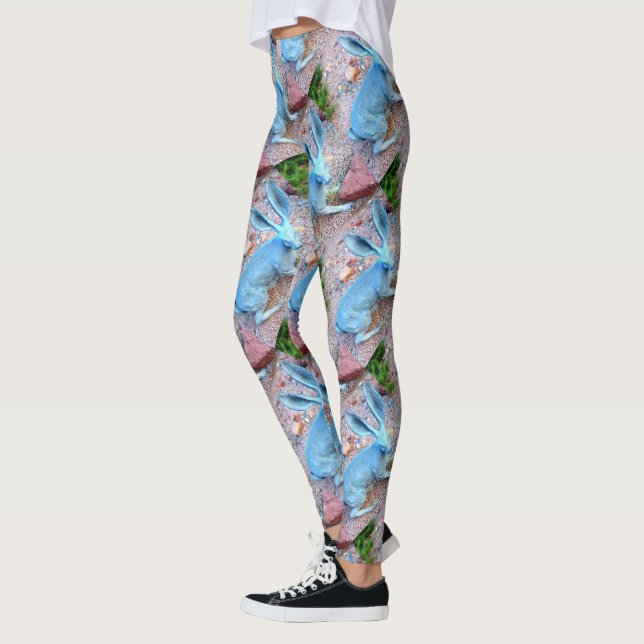 Legging coelhos azuis do jackrabbit (Esquerda)