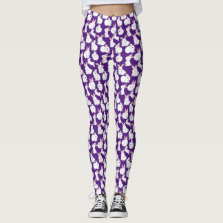 Legging Coelhos brancos padrão 01.bw Roxo