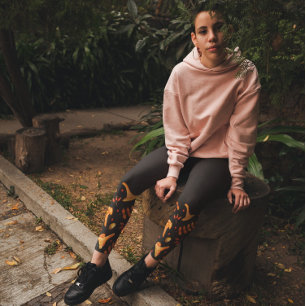 Legging Cogumelos Chanterelles Aguarela Outonal Folhas Bol