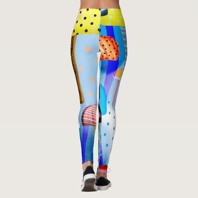 Legging cogumelos esporte roupa (Verso)