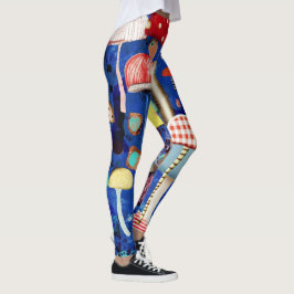 Legging cogumelos vestuário desportivo