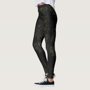 Legging Coisas Selvagens Retornam Preto em Preto