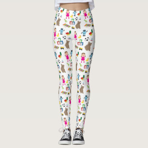 Legging Colagem de Brinquedos para Crianças