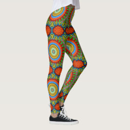 Legging COLAGEM DE DESIGN DE MANDALA (pequena escala)