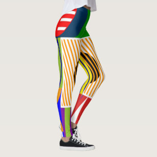 Legging Colagem de Formas Bauhaus