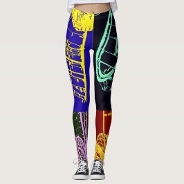 Legging colagem de linhas