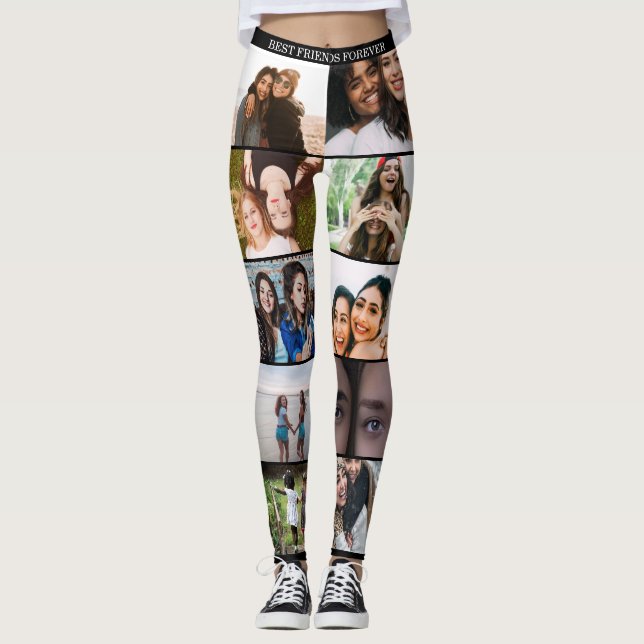 Legging Colagem Personalizada de Fotos do Melhor Amigo cri (Frente)