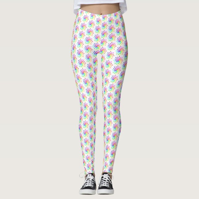 Legging Colchões do arco-íris (Frente)