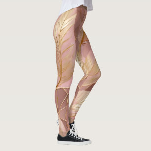 Legging Coleção Blush Dourado Boho Moderno Coleção de Folh
