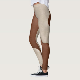 Legging Coleção de Luxo Popular em Couro de Vaca Falso Ele