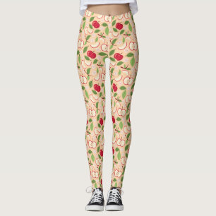Legging Coleção de Padrões da Cesta de frutas - Maçãs