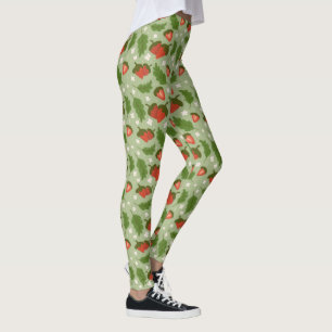Legging Coleção de padrões da fruta - Morangos