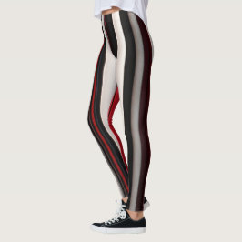 Legging Coleção de Tendência de Linhas Negras abstrato Ver