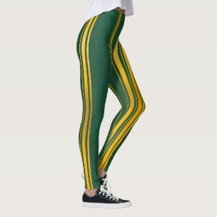 Legging Coleção de Textura Dourada Verde Moderna do Luxury