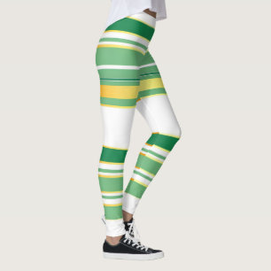 Legging Coleção de Textura Dourada Verde Popular Linen Lux