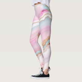 Legging Coleção de Trendências de Mármore de Agato Cor-de-