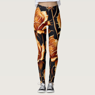 Legging Coleção Dourada de Rosa Trendy Luxury Boho