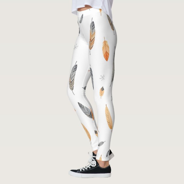 Legging Coleção Luxuosa Boho da Moda Feathers (Esquerda)