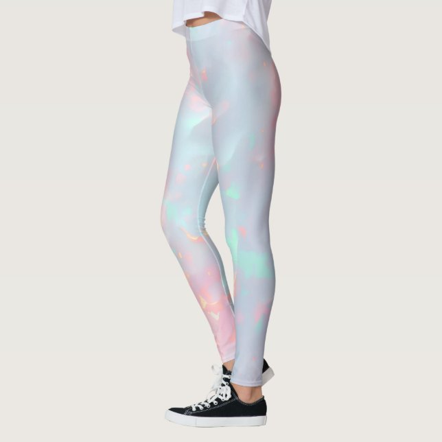 Legging Coleção Moderna de Luxo Rosa Bege com Tom de Verde (Esquerda)