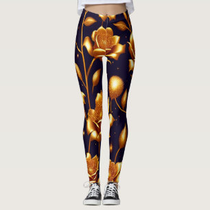Legging Coleção Moderna de Rosa de Luxury Boho Dourado