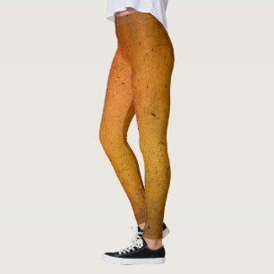 Legging Colheita de Cor Sólida Dourada