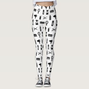 Legging Color BG PERSONALIZADO de Padrões de Hairdresser 